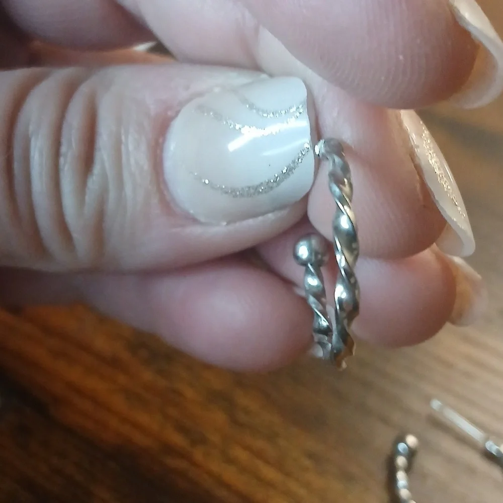 Sterling Silver Twisted 3/4
